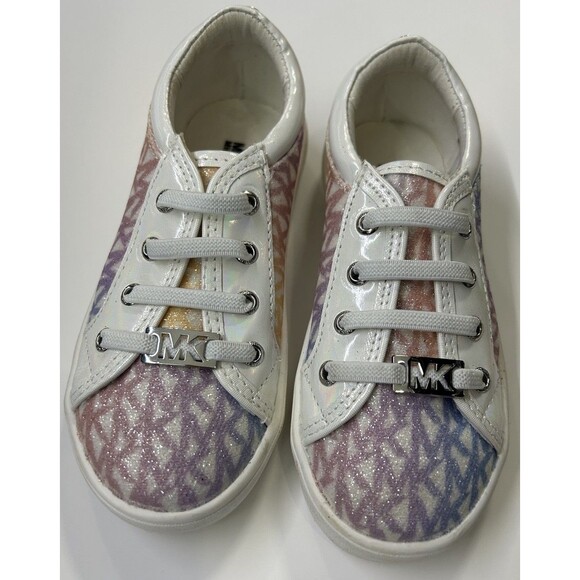 MICHAEL Kors Youth Girls' Jem Miracle Logo Sneakers Unicorn - Size 9 - Picture 2 of 10